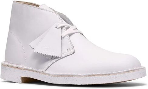 Clarks Desert Boot White Leather in Saudi Arabia