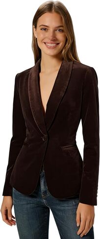Women's Velvet Blazer Solid Shawl Collar Slim Fit Office Coat Wedding Tuxedo Christmas in Saudi Arabia