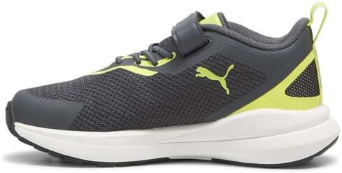 حذاء رياضي PUMA Kids Boys Kruz سهل الارتداء كاجوال - رمادي، أصفر in Saudi Arabia