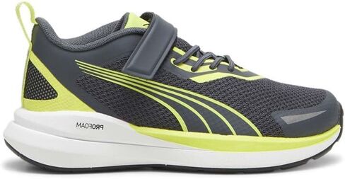 حذاء رياضي PUMA Kids Boys Kruz سهل الارتداء كاجوال - رمادي، أصفر in Saudi Arabia