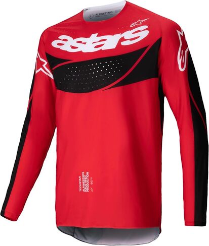 قميص Alpinestars 2025 Techstar Dreem، مقاس S، أحمر ساطع/أسود in Saudi Arabia