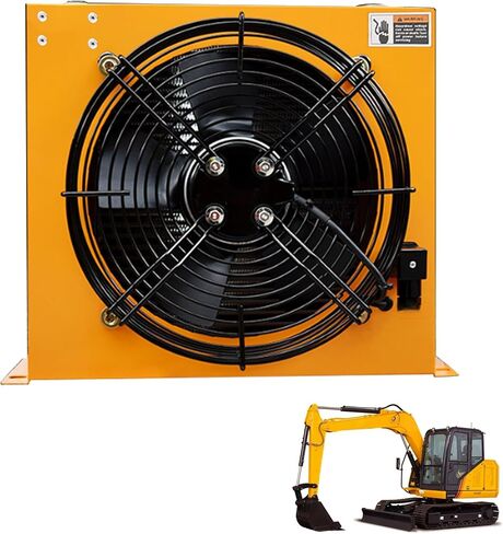 110V Hydraulic Oil Cooler, 100L/min Air-Cooled Aluminum Radiator with Fan, AH1012T-CA 4KW Cooling Capacity for Excavators, Hydraulic Systems, Construction & CNC Machine Tools in Kuwait