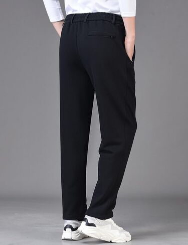 ZGZZ7 Men's Winter Loose Fleece Lined Sweatpants Zipper Fly Workout Jogger Pants in Saudi Arabia