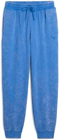 PUMA Mens Elevated Essentials Acid Wash Fleece Sweatpants Casual - Blue in Saudi Arabia