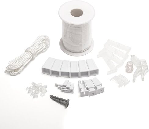 Honeycomb Shade Restring Kit, Cellular Blinds Repair Kit Compatible with Hunter Douglas/Turnils/Alta/Comfortex, Fits for Honeycomb/Cellular Shades, Includes Cord & Hardware (White) in Kuwait