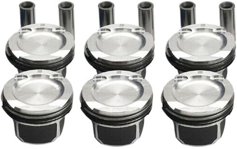 6-Piece Engine Piston Ring Set for N54B30 3.0L Turbocharged Engine, 84mm Bore, Compatible with E82 E90 E60 135i 335i 535i 740i, Replaces OE 11257610295 in Saudi Arabia