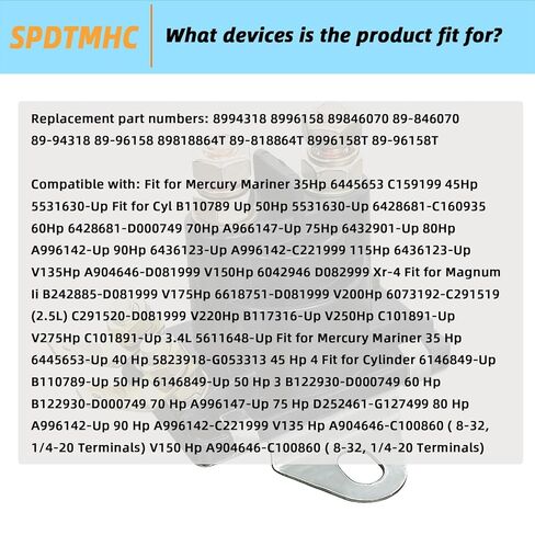 12V (2pcs) Trim Solenoid Starter Tilt Trim Pump Relay Solenoid Fit for Mercruiser Mercury Mariner Outboard Motors 35-275 HP Fit for SAE J1171 Replacement 89-818864T 89-84607 8994318 8996158 8996158T in Kuwait
