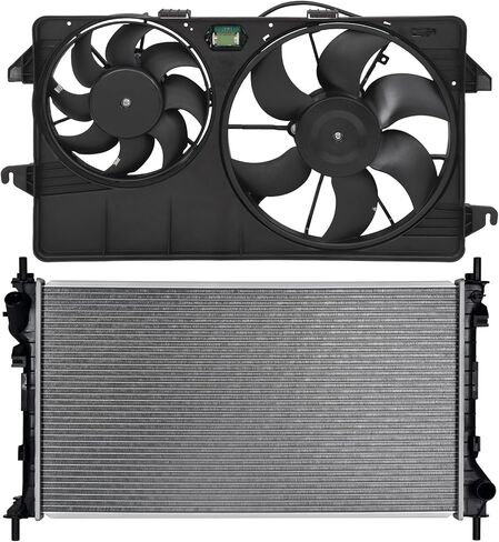 Radiator and Cooling Fan 2010-2013 for Ford Transit Connect XL 2.0L 2010-2013 for Ford Transit Connect XLT 2.0L Cooling fan: 622370 Radiator: FO3010295 Radiator: 13184 3512 CU13184 9T1Z8005B in Kuwait