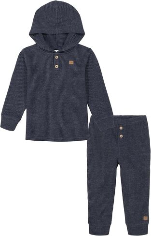 Calvin Klein baby-boys 2-piece Knit Set, Long Sleeve Shirt With Jogger Pants in Saudi Arabia