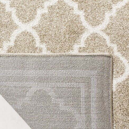 SAFAVIEH Amherst Collection Accent Rug - 2'3" x 5', Wheat & Beige, Moroccan Trellis Design, Non-Shedding & Easy Care, Ideal for High Traffic Areas in Entryway, Living Room, Bedroom (AMT422S) in Saudi Arabia