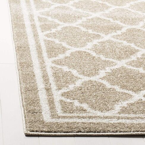 SAFAVIEH Amherst Collection Accent Rug - 2'3" x 5', Wheat & Beige, Moroccan Trellis Design, Non-Shedding & Easy Care, Ideal for High Traffic Areas in Entryway, Living Room, Bedroom (AMT422S) in Saudi Arabia