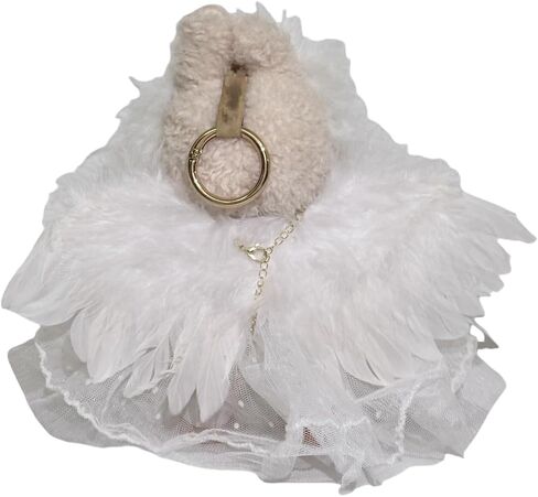 6-Piece Set Clothes for 17cm (6.7 in) Dolls (No Doll) – Gothic Fantasy Dark Angel Mysterious, Gothic with Lace Dress, Inner Slip, Wing Cape, Headband, Ribbon Choker & Black Shoes in Saudi Arabia