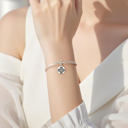 925 فضة رمز دائري عقدة سليمان صالح عموم دلايات سوار قلادة المرأة حبة للأساور والقلائد in Kuwait