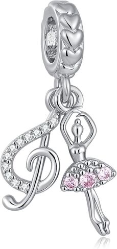 TCHYUN Music Note and Ballet Dancer Dangle Charm Birthstone Bead Compatible with Pandora Bracelet Graduation Women in Kuwait