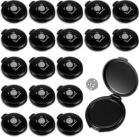20 PCS Black Fingerprint Ink Pads Mini Portable Thumbprint Stamp Pad for Notary Supplies Identification Security ID Cards, Office Home Use in Kuwait