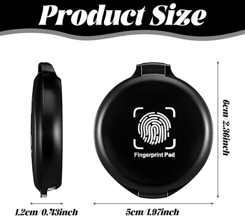 20 PCS Black Fingerprint Ink Pads Mini Portable Thumbprint Stamp Pad for Notary Supplies Identification Security ID Cards, Office Home Use in Kuwait