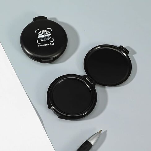 20 PCS Black Fingerprint Ink Pads Mini Portable Thumbprint Stamp Pad for Notary Supplies Identification Security ID Cards, Office Home Use in Kuwait