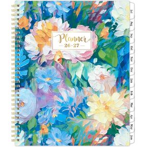 Planner 2026-2027 - 2026-2027 Planner Weekly and Monthly, July 2026 - June 2027, 8.5" x 11", Academic Planner 2026-2027 with Marked Tabs, Back Pocket, Perfect Daily Organizer - Floral in Kuwait