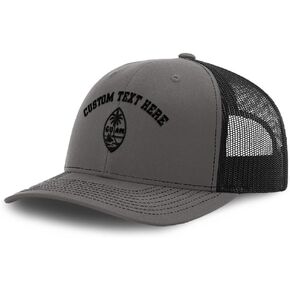 Custom Richardson Mesh Cap Hat Embroidered Seal of Guam Chamorro Hagatna Trucker Hats for Men & Women in Kuwait