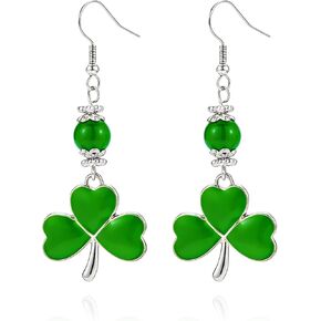 أقراط عيد القديس باتريك للنساء أقراط متدلية للعطلات الأيرلندية شامروك إكسسوارات البرسيم الأخضر مجوهرات أقراط حلقية للحظ السعيد in Kuwait