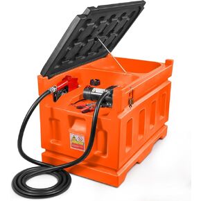 Portable Diesel Tank with Pump, 48 Gallon 10GPM Flow Rate Diesel Fuel Transfer Tank with 12V Electric Transfer Pump, Auto Fueling Nozzle, 13FT Hose, for Easy Fuel Transportation in Kuwait