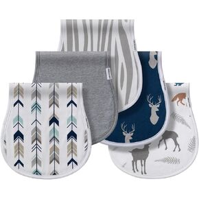 مجموعة ملابس تجشؤ الأطفال، منشفة لحديثي الولادة من قماش التجشؤ لحديثي الولادة والأولاد والبنات، 5 عبوات 100% قطن (غزال صغير) in Kuwait