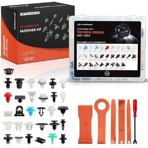 A-Premium 310PCS (31 Sizes/53 oz) Bumper Fender Retainer Clips Kit - Compatible with Toyota Venza 2021-2024 - Hood Door Trim Panel Push Pin Plastic Nylon Rivet Fastener Set, w/Removal Tool in Kuwait