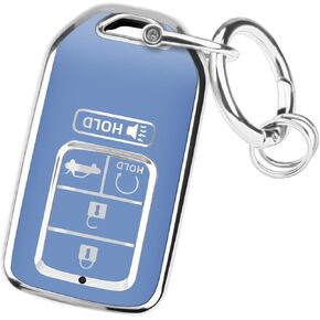 FT FUNTOR Key Fob Cover for Honda Accord Civic CRV Pilot Ridgeline 2015-2022, Premium TPU Key Fob Protector with Metal Keychain & Screwdriver, Slim Fit 4-Button Remote Case (Pink) in Kuwait