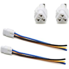 iJDMTOY 3-Pin مثلث الشكل الأمامي للمصابيح الأمامية مدخلات أنثى مع سلك ضفيرة 4 بوصة متوافق مع Yamaha 2002-06 Banshee 350 YFZ350، 2002-04 Warrior 350، 2000-05 Wolverine 350 YFM in Kuwait