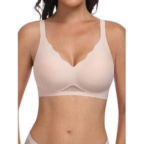 حمالات صدر من habibee للنساء حمالات صدر جيلي لاسلكية بدون خياطة تغطية كاملة حمالة صدر رافعة للصدر مريحة صدفية in Kuwait