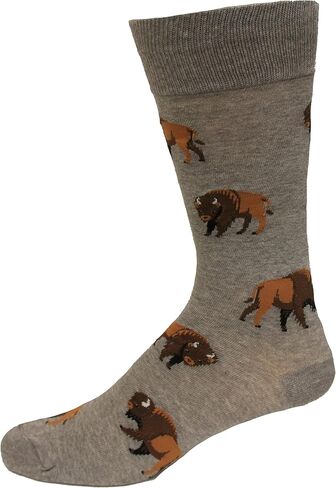 Hot Sox Men's Buffalo Crew Socks 1 Pair, Grey Heather, Men's 10-13 Shoe in Saudi Arabia