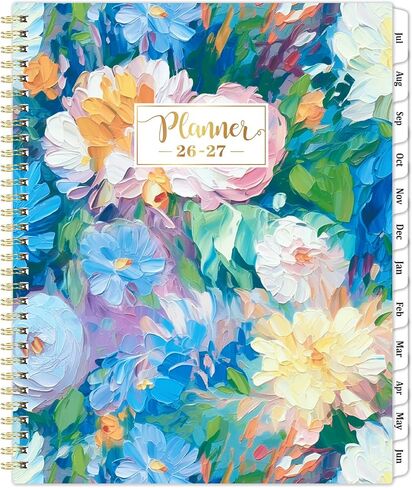 Planner 2026-2027 - 2026-2027 Planner Weekly and Monthly, July 2026 - June 2027, 8.5" x 11", Academic Planner 2026-2027 with Marked Tabs, Back Pocket, Perfect Daily Organizer - Floral in Kuwait