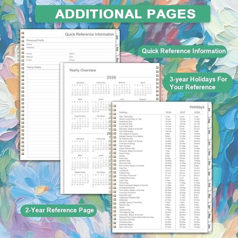 Planner 2026-2027 - 2026-2027 Planner Weekly and Monthly, July 2026 - June 2027, 8.5" x 11", Academic Planner 2026-2027 with Marked Tabs, Back Pocket, Perfect Daily Organizer - Floral in Kuwait