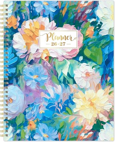 Planner 2026-2027 - 2026-2027 Planner Weekly and Monthly, July 2026 - June 2027, 8.5" x 11", Academic Planner 2026-2027 with Marked Tabs, Back Pocket, Perfect Daily Organizer - Floral in Kuwait