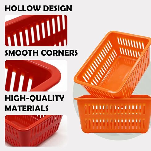 36 Pack Mini Storage Baskets Bins, Colorful Crayon Pencil Container Storage Trays, Small Plastic Make-up Organizing Containers for Home, Office, Art Supplies, 6.1" L x 4.5" W x 2.36" H in Saudi Arabia