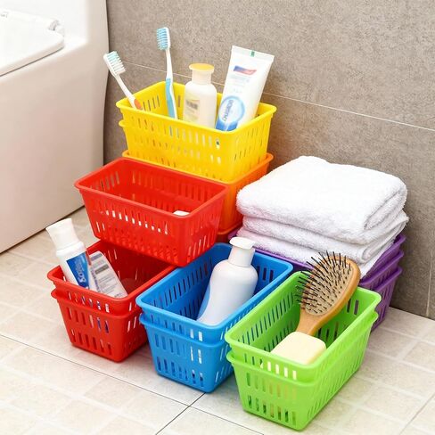 36 Pack Mini Storage Baskets Bins, Colorful Crayon Pencil Container Storage Trays, Small Plastic Make-up Organizing Containers for Home, Office, Art Supplies, 6.1" L x 4.5" W x 2.36" H in Saudi Arabia
