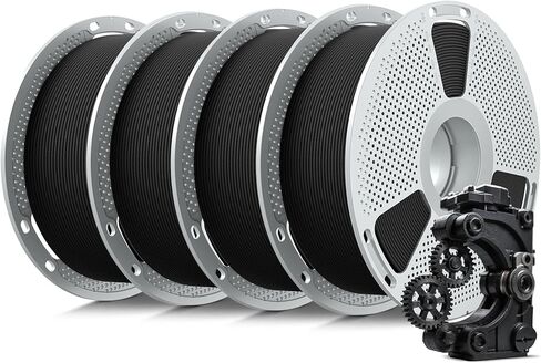 SUNLU Easy PA Filament، خيوط طابعة نايلون ثلاثية الأبعاد مقاومة للحرارة، خيوط نايلون 1.75 مم بدون تكسير، بولي أميد (PA) خيوط طباعة ثلاثية الأبعاد خالية من الاعوجاج، تناسب معظم طابعات FDM (أسود، 900 جم) in Kuwait