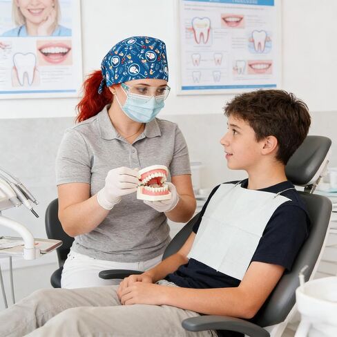 6 قطعة قبعات ممرضة للنساء التمريض العمل قابل للتعديل مع الأربطة فرك قبعات النساء قبعات فرك مرنة لطبيب الأسنان متعدد in Kuwait