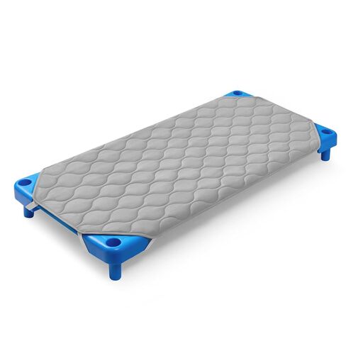 Comfyanno Quilted Daycare Cot Padded Nap Mat, 23" x 51" Cot Sheets for Daycare Standard Size, Cot Nap Mat for Daycare, Nap Pad for Kids, Boys/Girls, Preschool Cot Fitted Mat Sheets - White - 1 Pack in Saudi Arabia