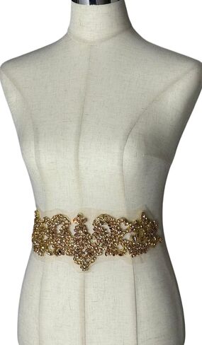 1PC Silvr Small Rhinestones Beaded Pretty Applique Patch for Clothing Belt Hair Decoration in Saudi Arabia