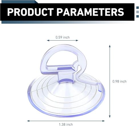 24 قطعة من أكواب شفط الزجاج الأمامي للسيارة، أكواب شفط نافذة حلقة سحب قوية، خطافات أكواب شفط متعددة الأغراض مع حلقات، ملحقات السيارة للسيارة، المطبخ، النافذة الزجاجية in Kuwait