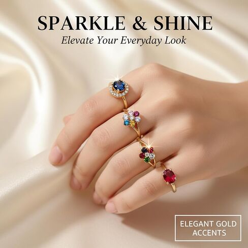 Wholesale Set of 50 Women's Rings for Resale Colorful Rhinestone Rings - Women's Vintage Style (50-Piece Pack in OPP Bags) in Saudi Arabia