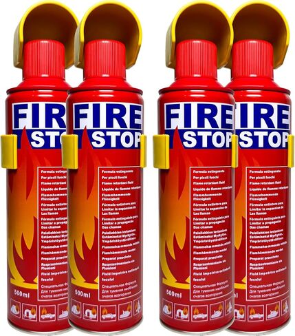 4-Pack Fire Extinguisher with Mount Brackets，Portable for Home, Kitchen, Car, Boat，BBQ -Multi-Purpose Fire Protection in Kuwait