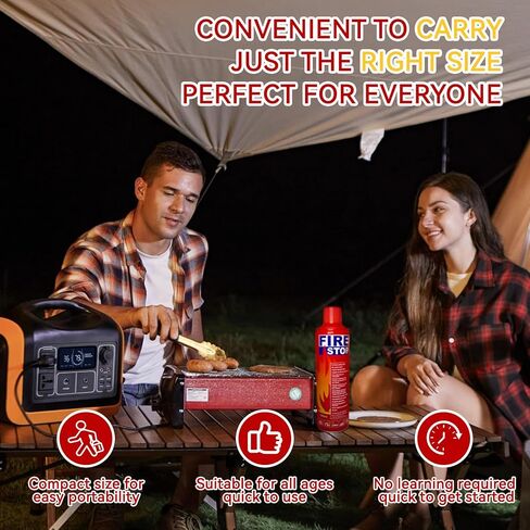 4-Pack Fire Extinguisher with Mount Brackets，Portable for Home, Kitchen, Car, Boat，BBQ -Multi-Purpose Fire Protection in Kuwait