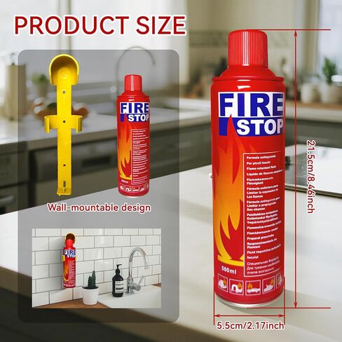 4-Pack Fire Extinguisher with Mount Brackets，Portable for Home, Kitchen, Car, Boat，BBQ -Multi-Purpose Fire Protection in Kuwait