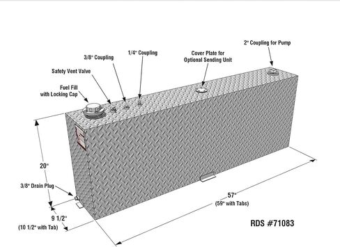 RDS MFG INC RDS MFG 71083PC INC Transfer Tank, 45 Gal in Kuwait