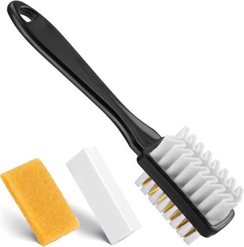 طقم تنظيف الأحذية من جلد الغزال XANGNIER لبيركنستوك، مجموعة العناية بالجلد السويدي والنوبوك 3 قطع - فرشاة تنظيف الأحذية 2 في 1، وممحاة من جلد الغزال وممحاة غراء للصنادل والقباقيب ووسائد القدم الجلدية والأحذية الطويلة والأحذية الرياضية والأثاث in Kuwait