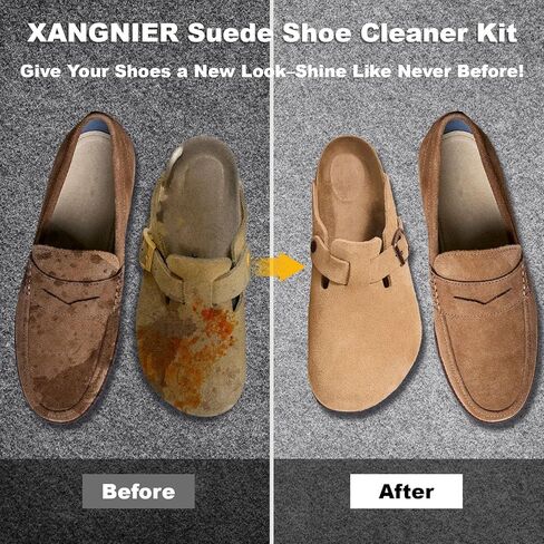 طقم تنظيف الأحذية من جلد الغزال XANGNIER لبيركنستوك، مجموعة العناية بالجلد السويدي والنوبوك 3 قطع - فرشاة تنظيف الأحذية 2 في 1، وممحاة من جلد الغزال وممحاة غراء للصنادل والقباقيب ووسائد القدم الجلدية والأحذية الطويلة والأحذية الرياضية والأثاث in Kuwait