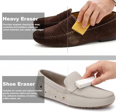 طقم تنظيف الأحذية من جلد الغزال XANGNIER لبيركنستوك، مجموعة العناية بالجلد السويدي والنوبوك 3 قطع - فرشاة تنظيف الأحذية 2 في 1، وممحاة من جلد الغزال وممحاة غراء للصنادل والقباقيب ووسائد القدم الجلدية والأحذية الطويلة والأحذية الرياضية والأثاث in Kuwait