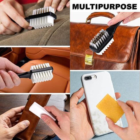 طقم تنظيف الأحذية من جلد الغزال XANGNIER لبيركنستوك، مجموعة العناية بالجلد السويدي والنوبوك 3 قطع - فرشاة تنظيف الأحذية 2 في 1، وممحاة من جلد الغزال وممحاة غراء للصنادل والقباقيب ووسائد القدم الجلدية والأحذية الطويلة والأحذية الرياضية والأثاث in Kuwait